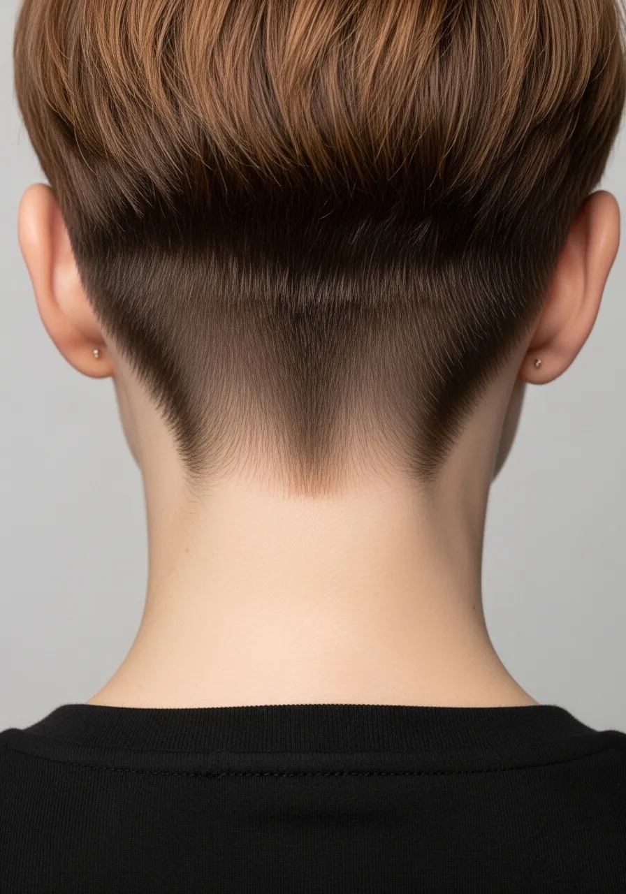 Tapered Pixie with Clean Neckline