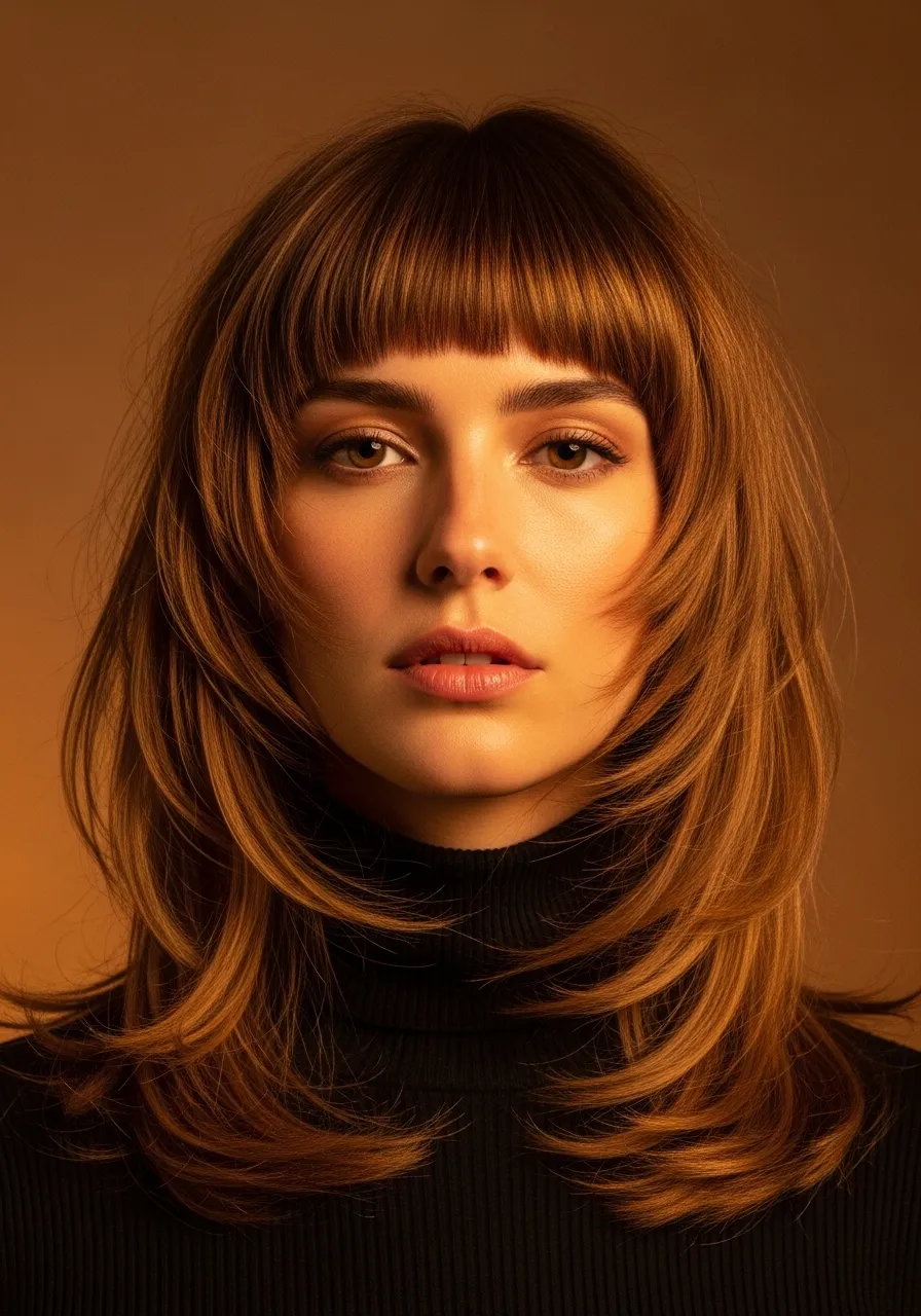 Shaggy Haircut with Retro Fringe