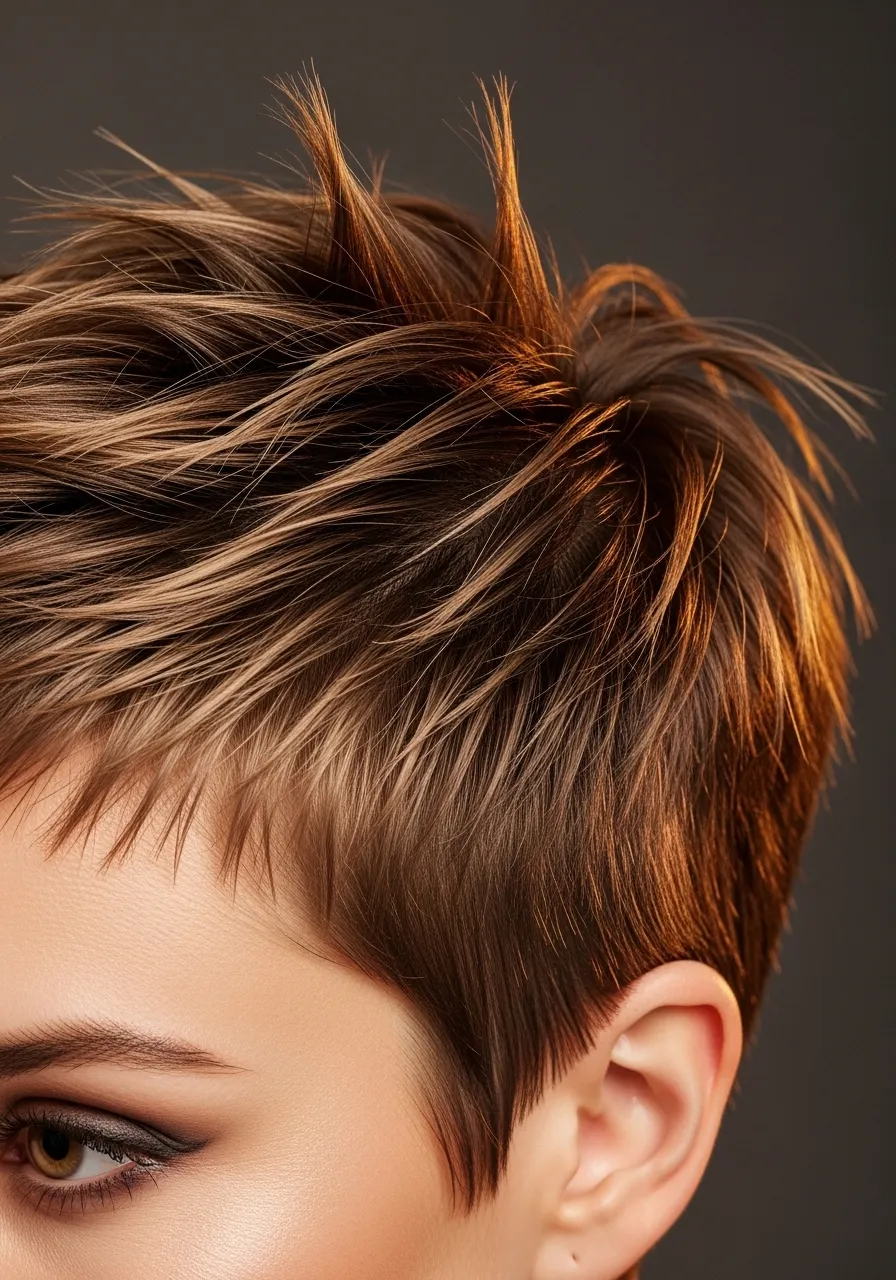Pixie Cut with Defined Texture on Top