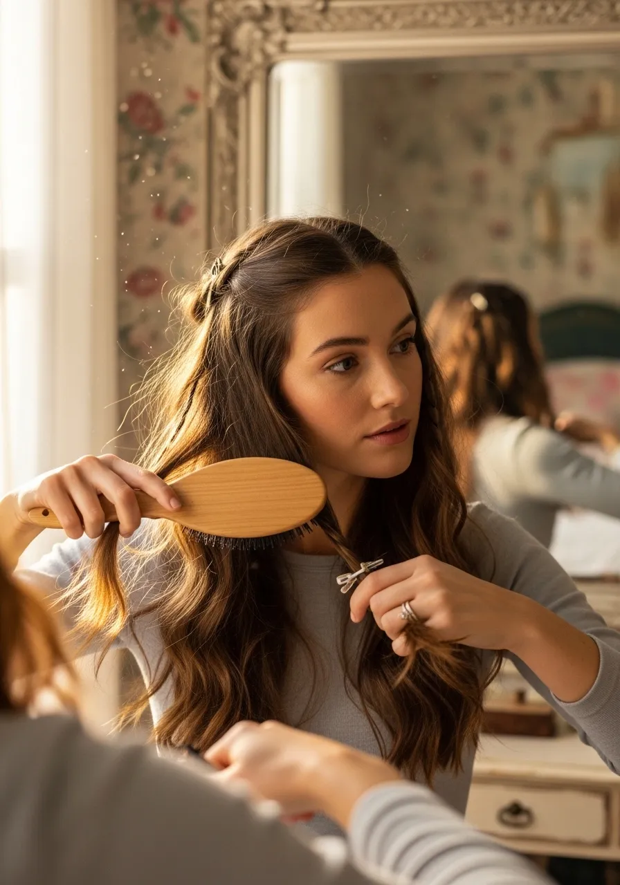 Prep Your Hair Waterfall Braid 