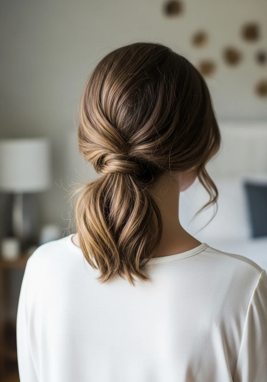 The Low Lazy Ponytail