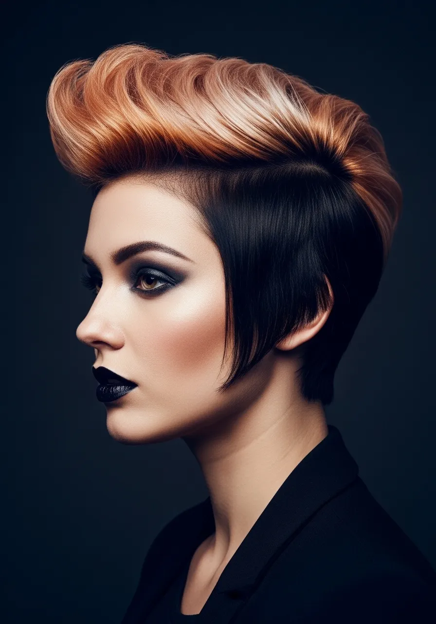 Pixie Cut with Bold Color Contrast