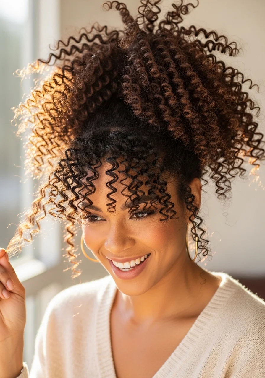 The Curly Defined Ponytail