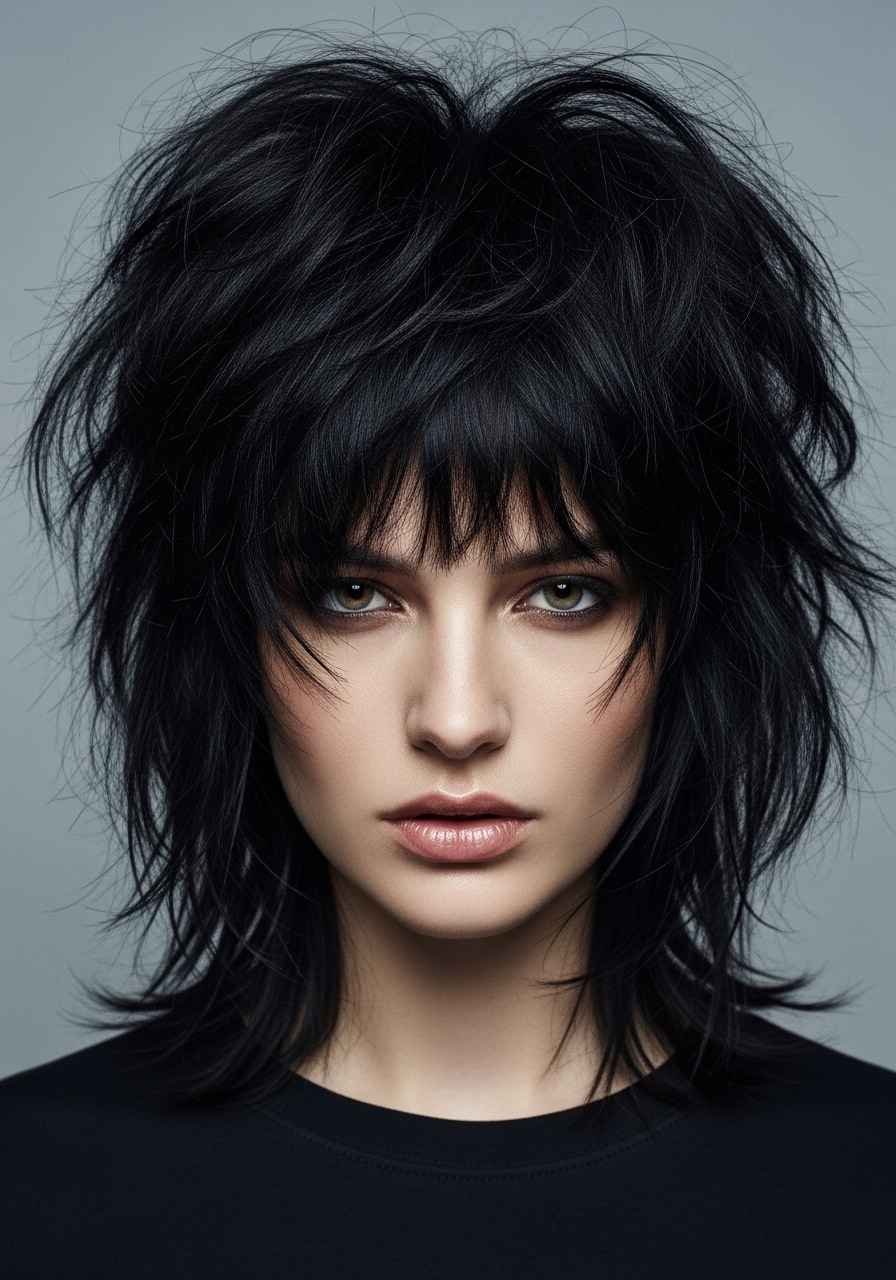 Sleek-to-Messy Bob with Tousled Ends