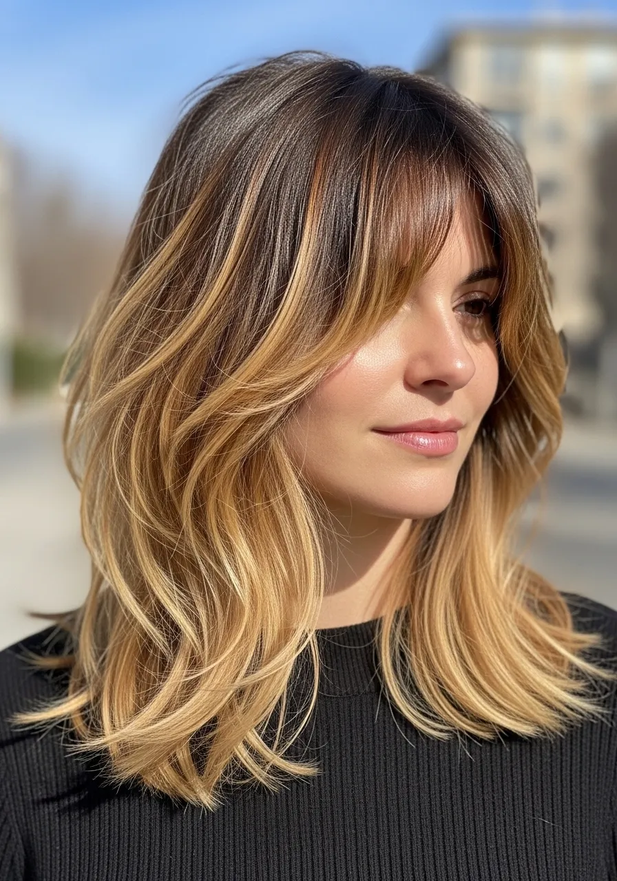 Shag Haircut with Sun-Kissed Ends
