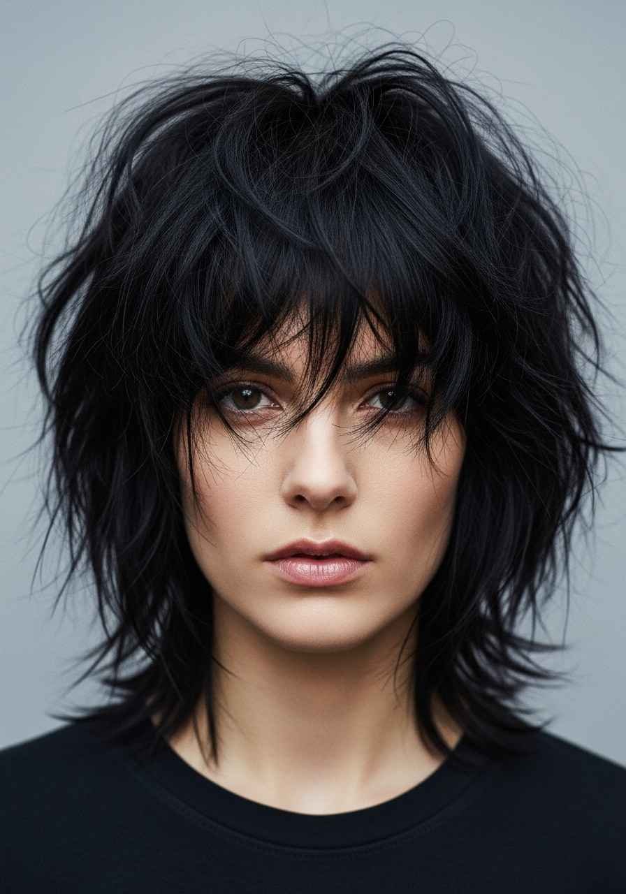 Wolf Cut Bob with Shaggy Layers