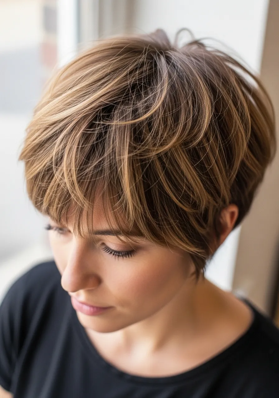 Textured Pixie with Wispy Layers