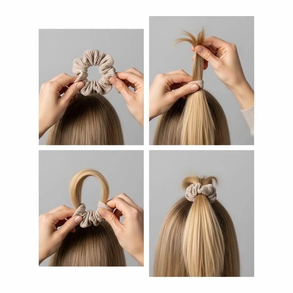 Steps For Messy Bun 