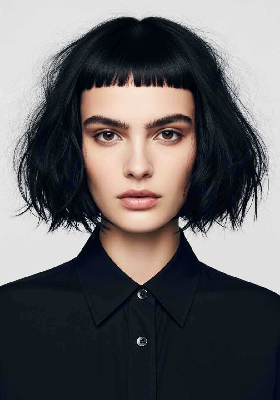 Messy Bob with Micro Fringe