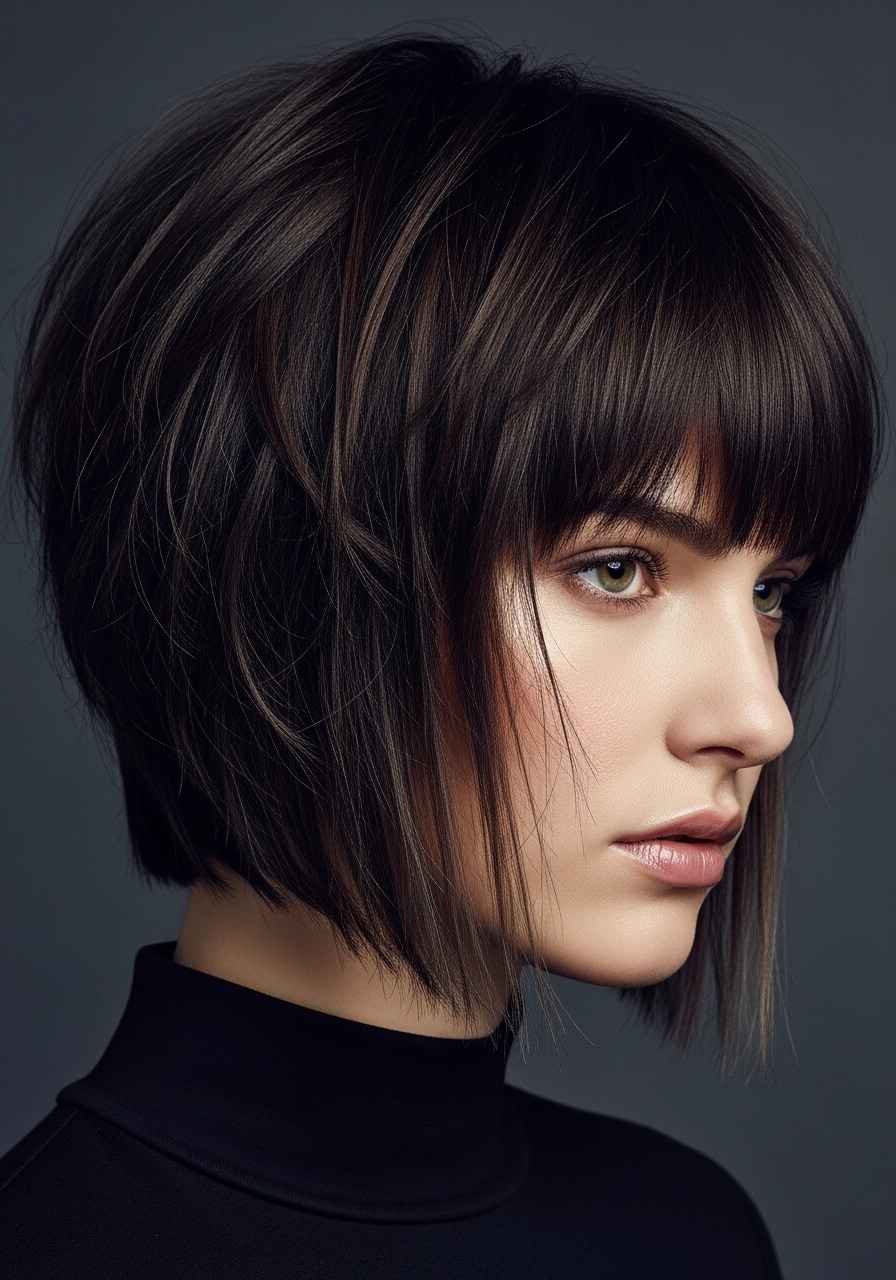 Choppy Bob with Razored Ends