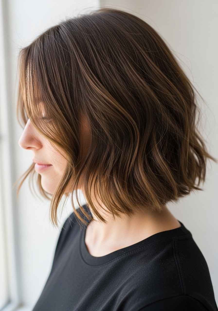 Effortless Air-Dried Messy Bob