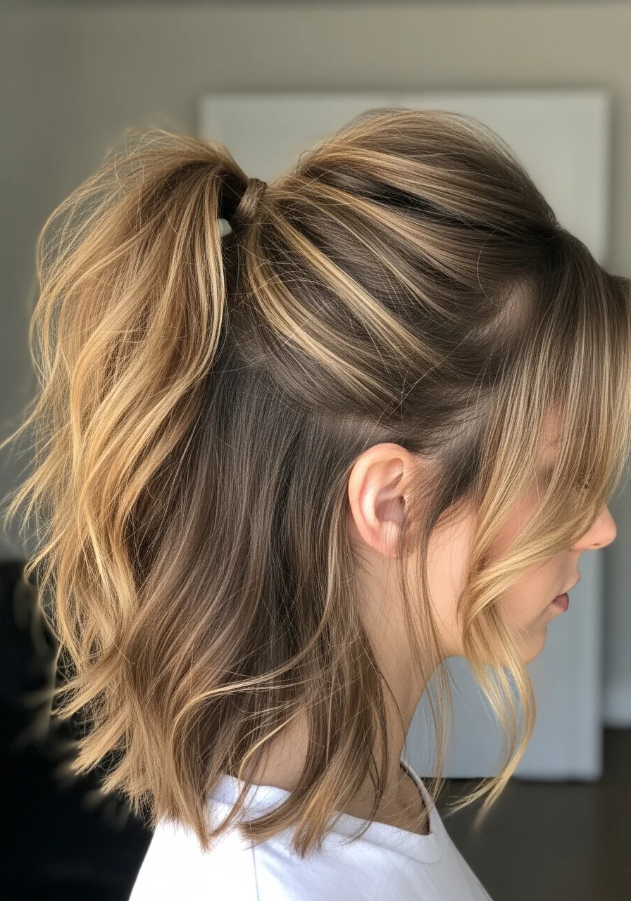 The Textured Messy Ponytail