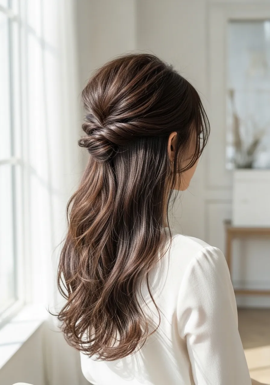 Half Up Half Down Style