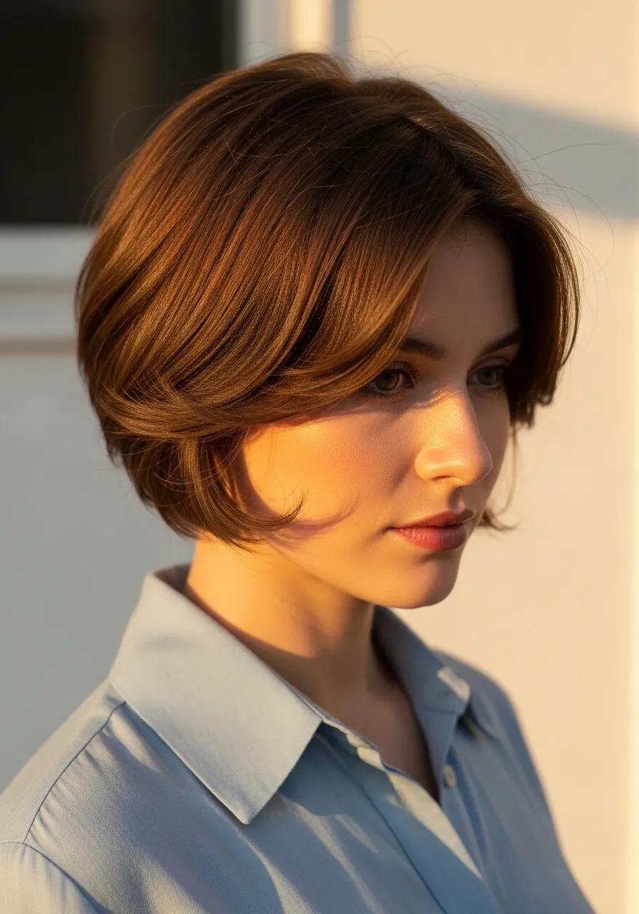 Soft Feminine Pixie with Curved Layers