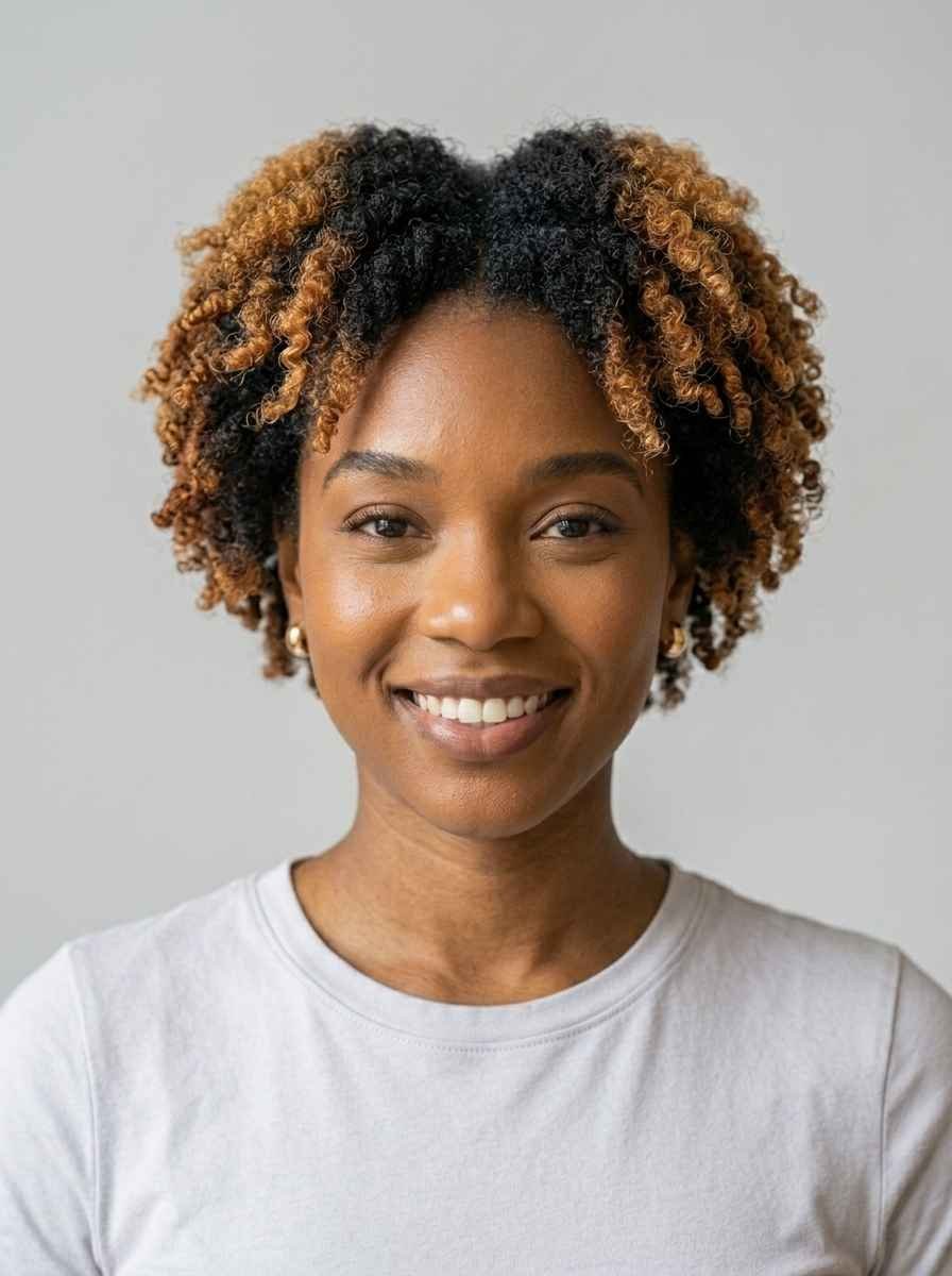 Afro with Colored Tips