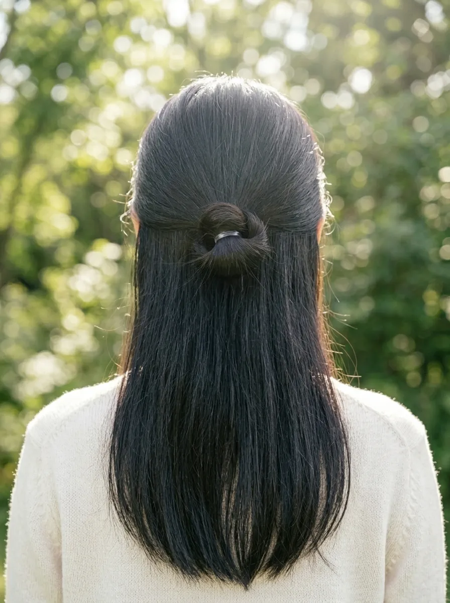 Half Up Low Knot