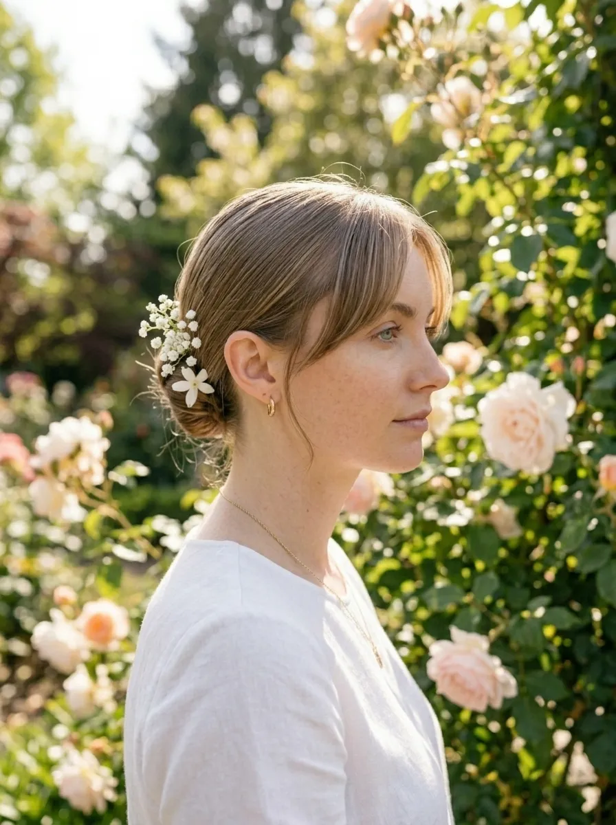 Floral Pinned Updo