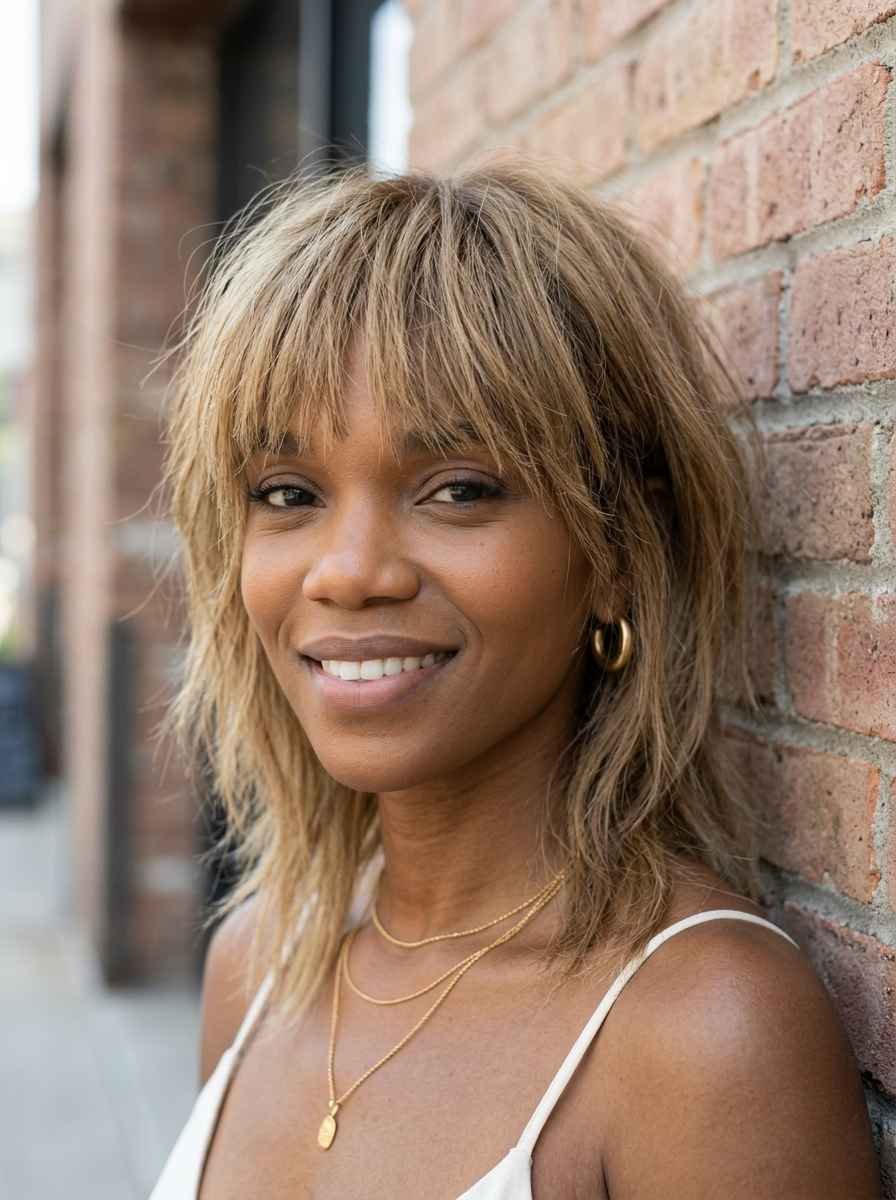 Shaggy Bangs with Layers