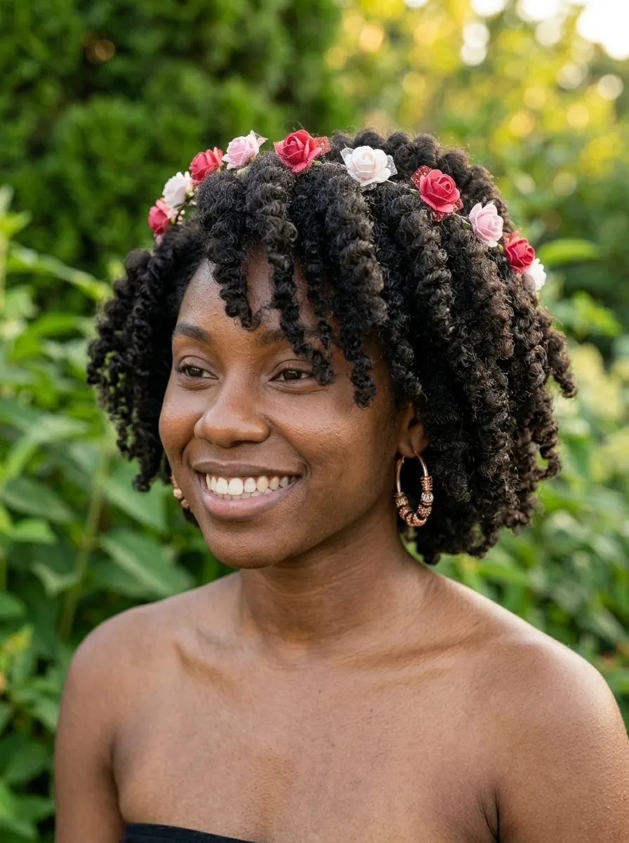 Wash and Go with Red Flower Crown