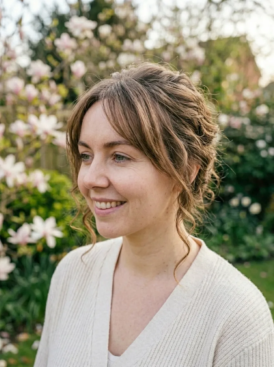 Wispy Updo With Tendril Pieces