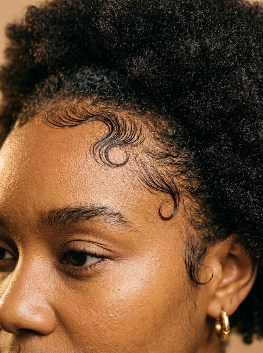 Short Afro with Baby Hairs