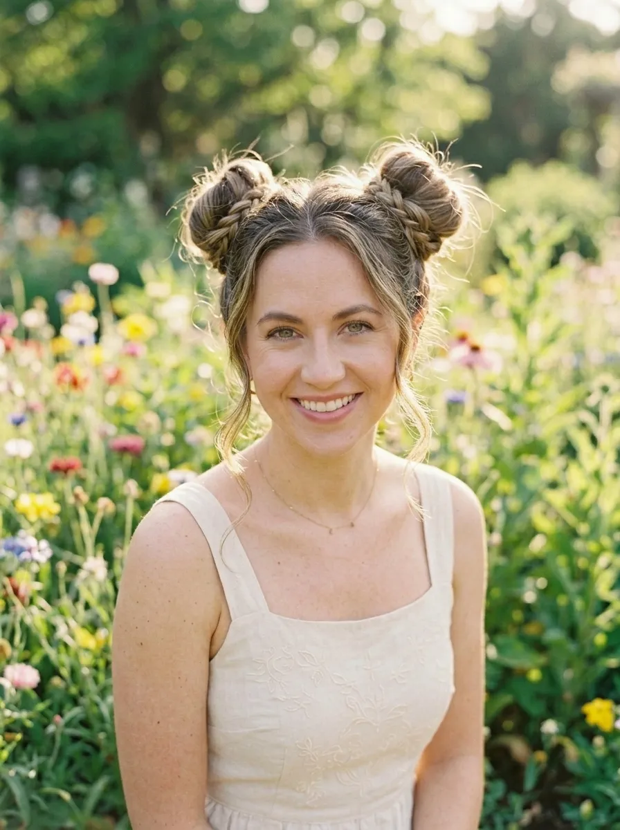Braided Space Buns