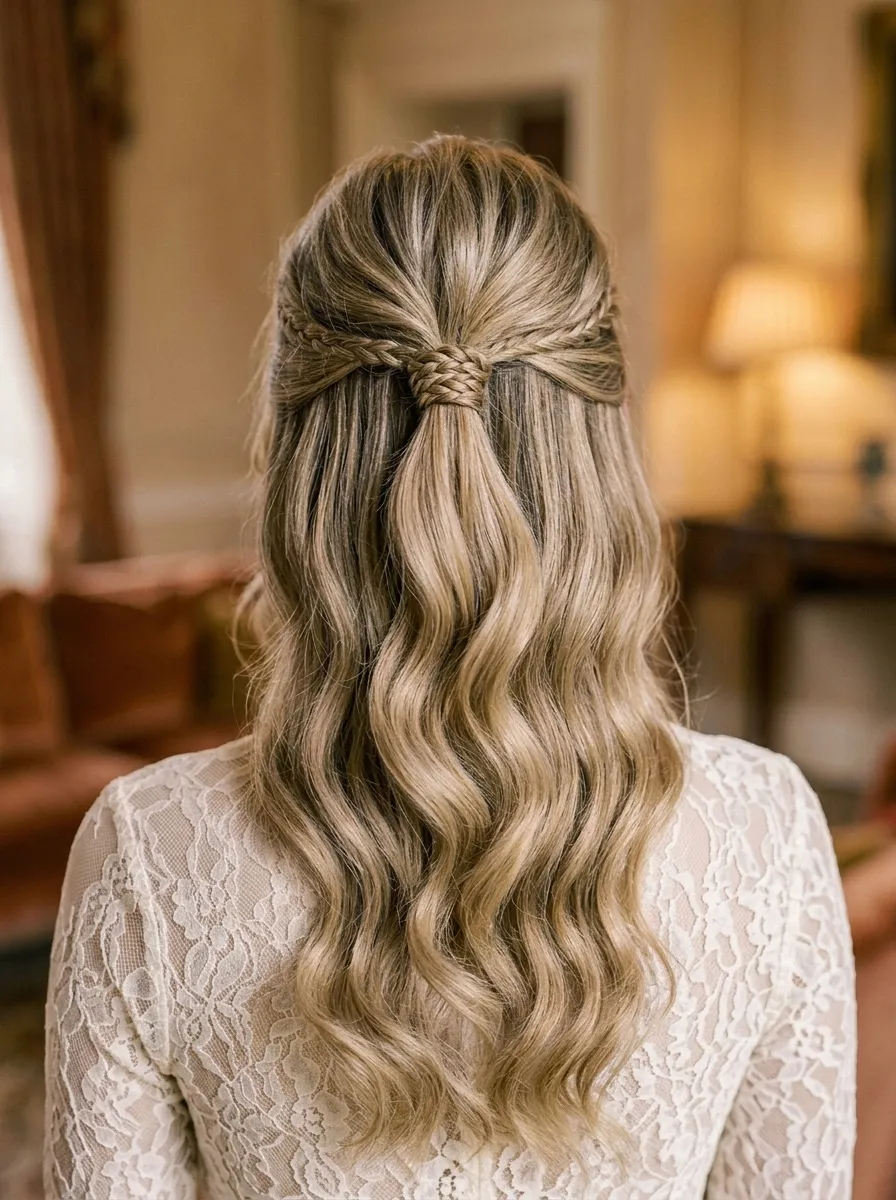 Half Up with Wrap-Around Braid