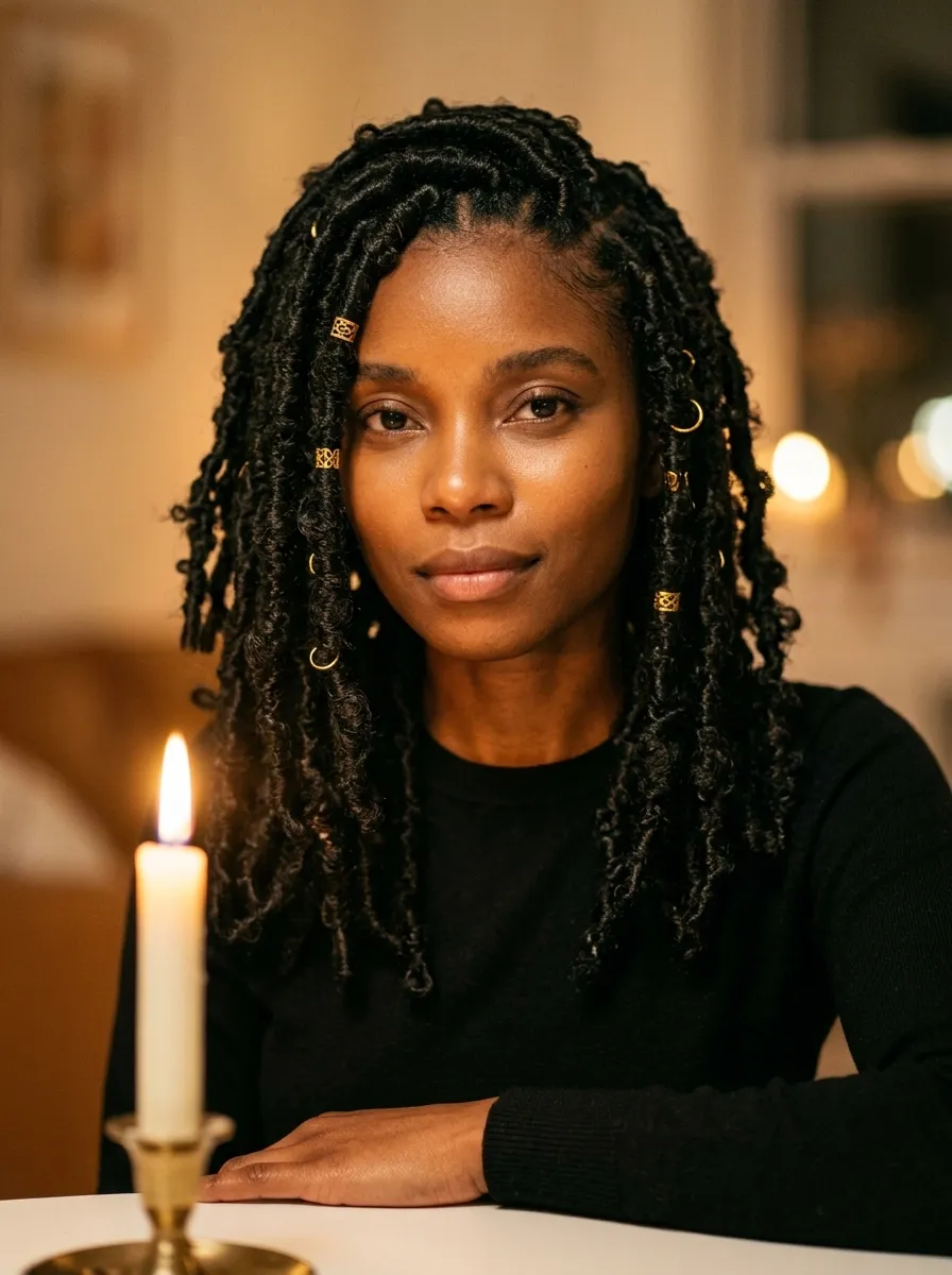 Crochet Braids with Butterfly Locs Look