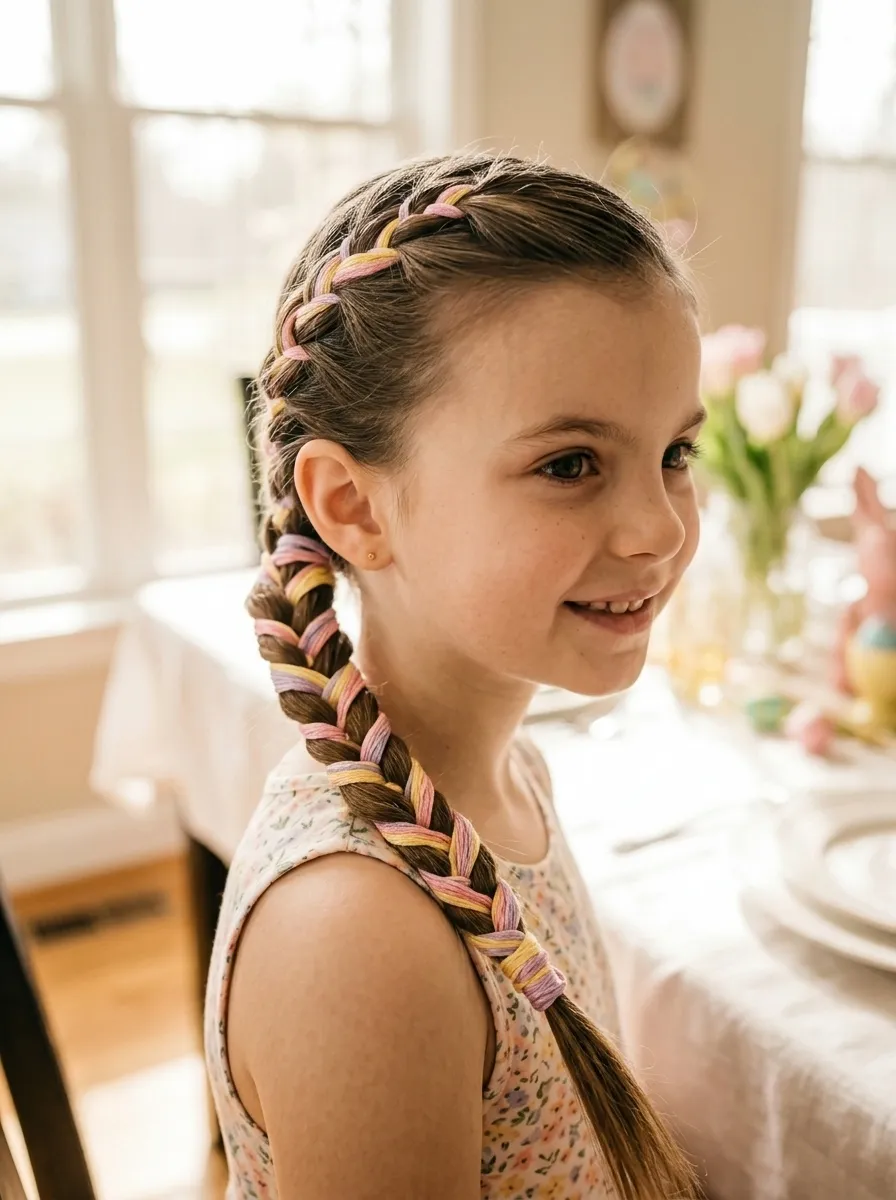 Yarn or Thread Wrapped Braid
