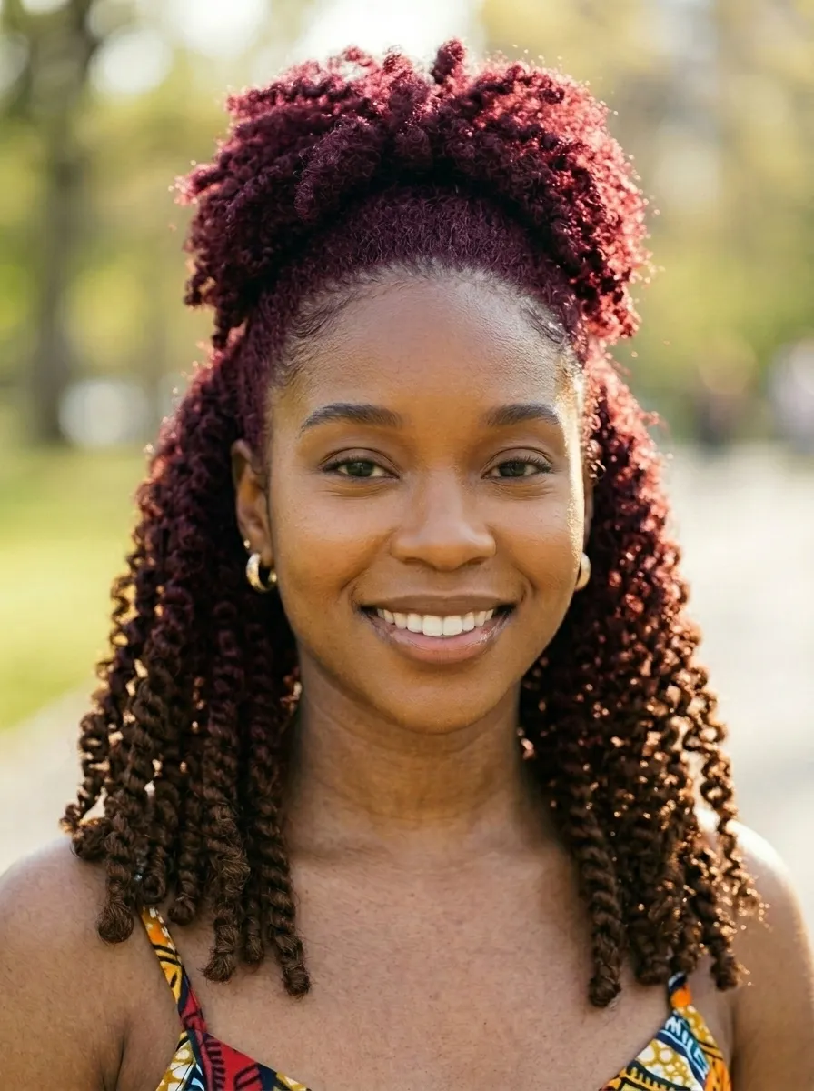 Colored Natural Hair