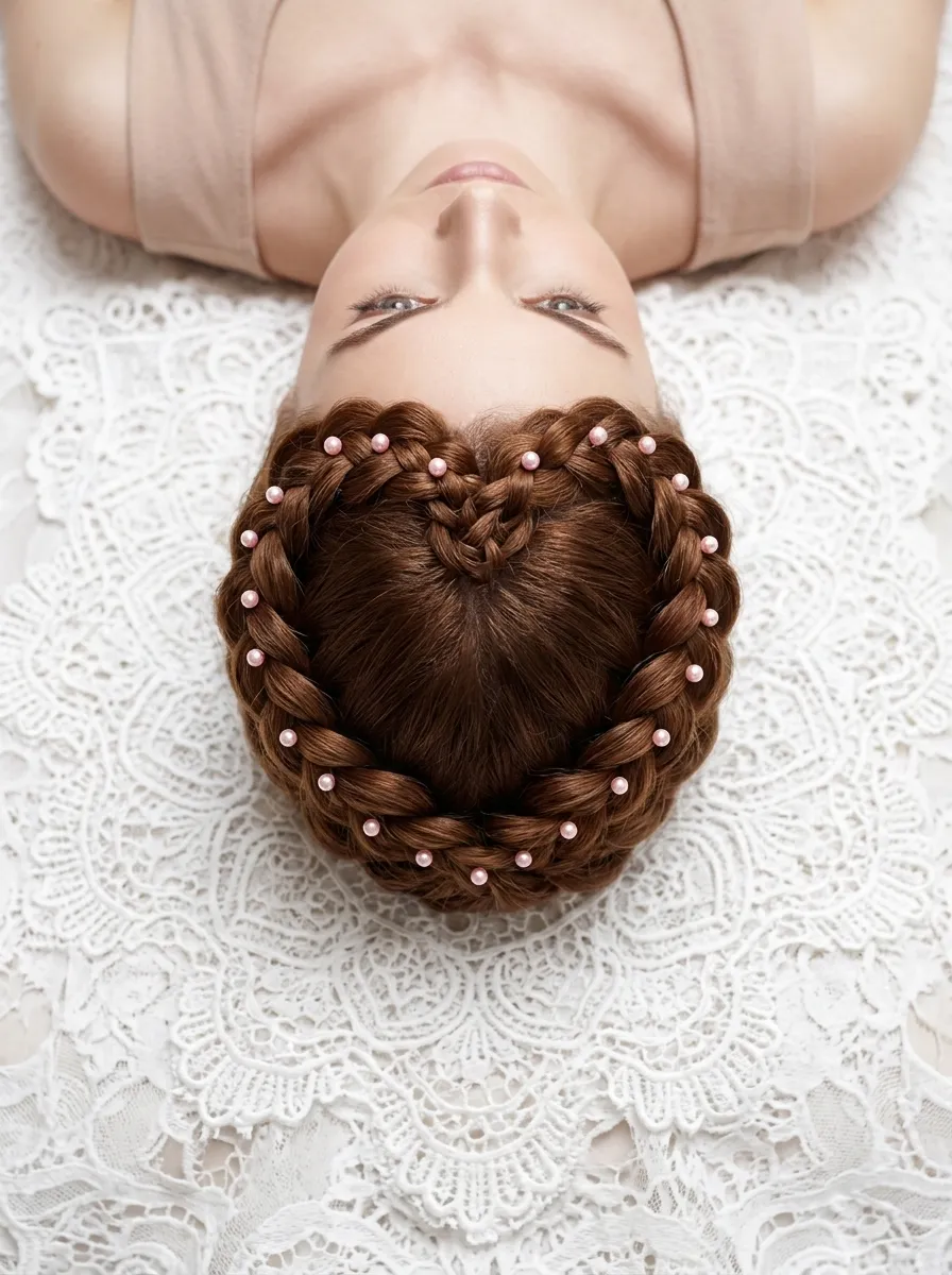 Heart-Shaped Crown Braid