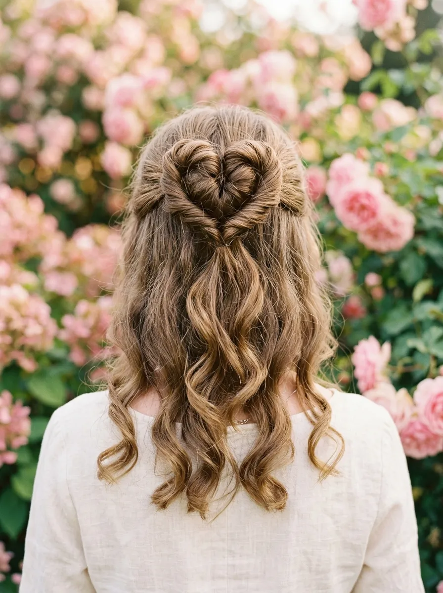 Half-Up Heart Bun
