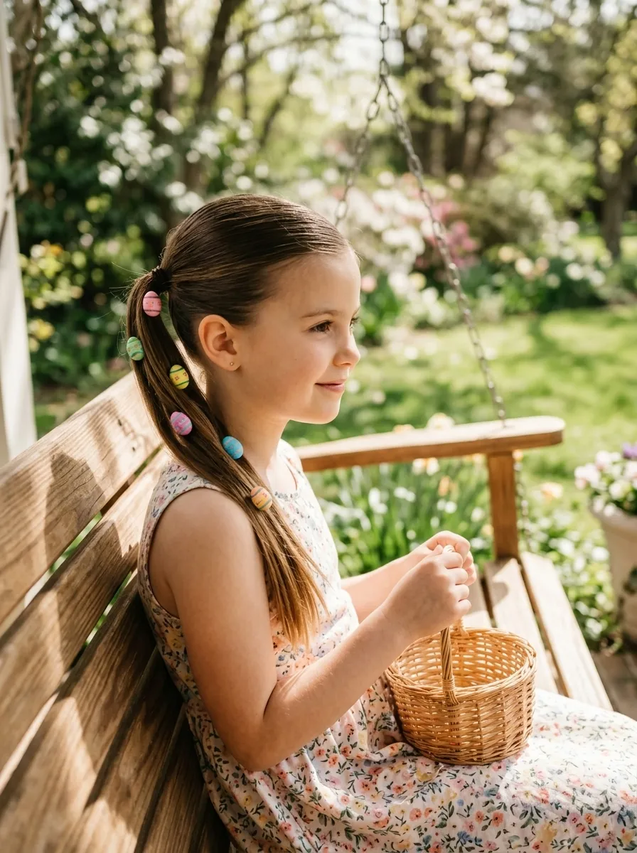 Easter Egg Twist Ponytail