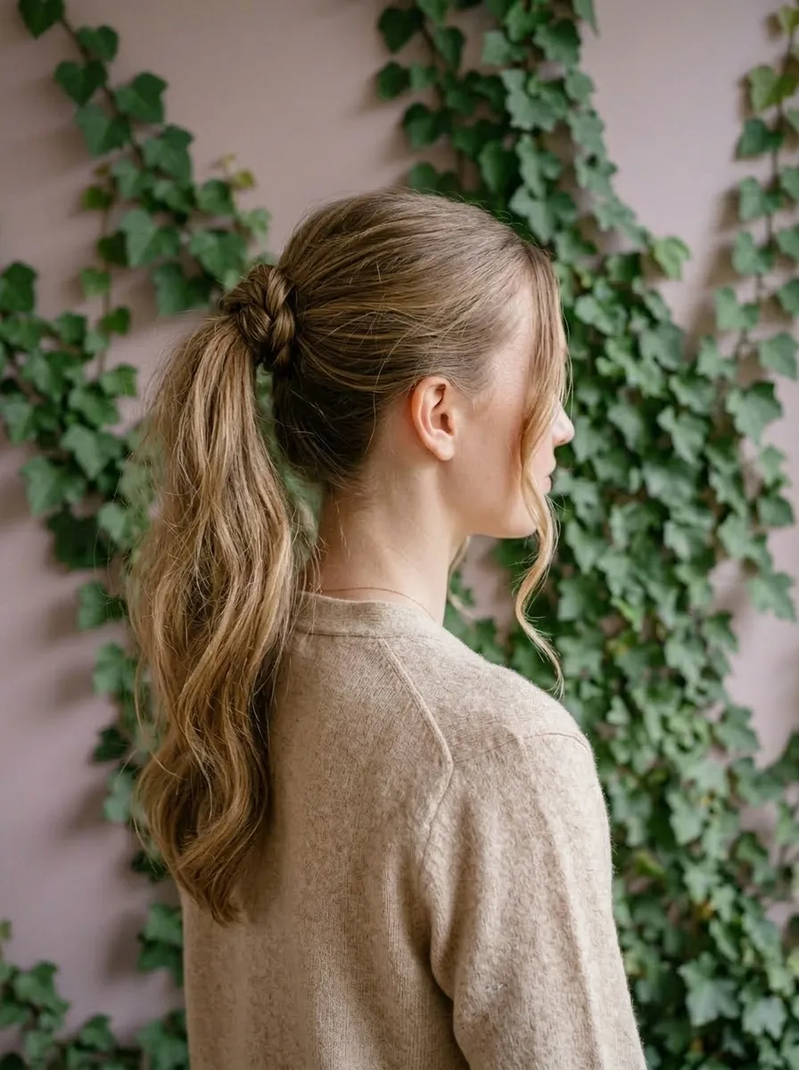 Textured Ponytail with Face Framing Pieces