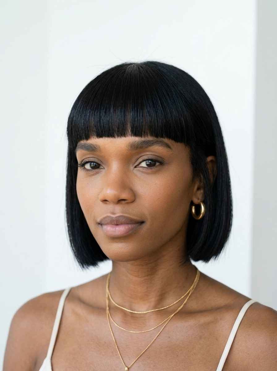 Blunt Bangs with a Bob