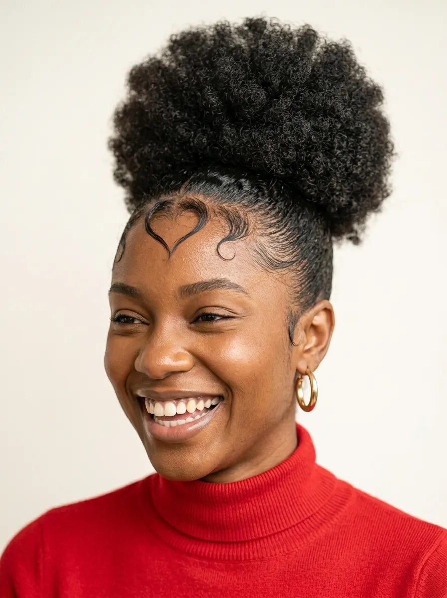 High Puff with Heart-Shaped Edges
