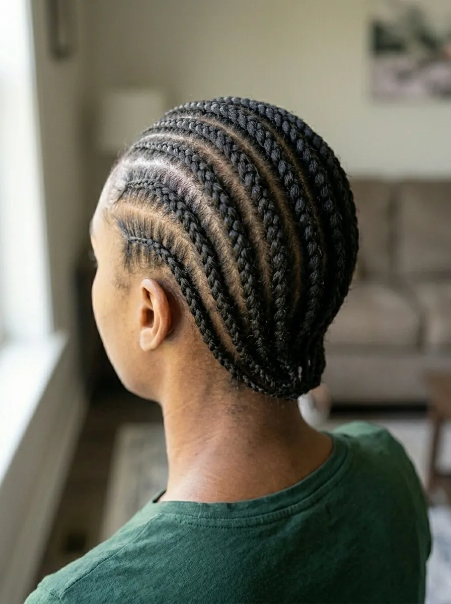 Cornrows with Natural Hair