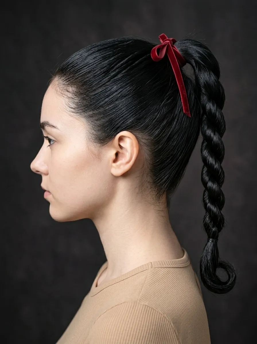 Twisted Rope Braid Ponytail