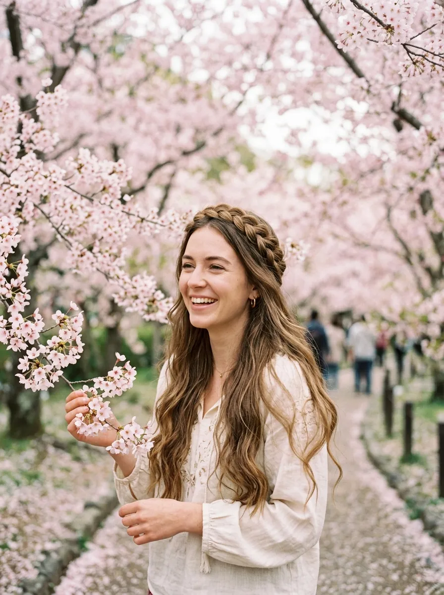 Braided Crown with Loose Ends