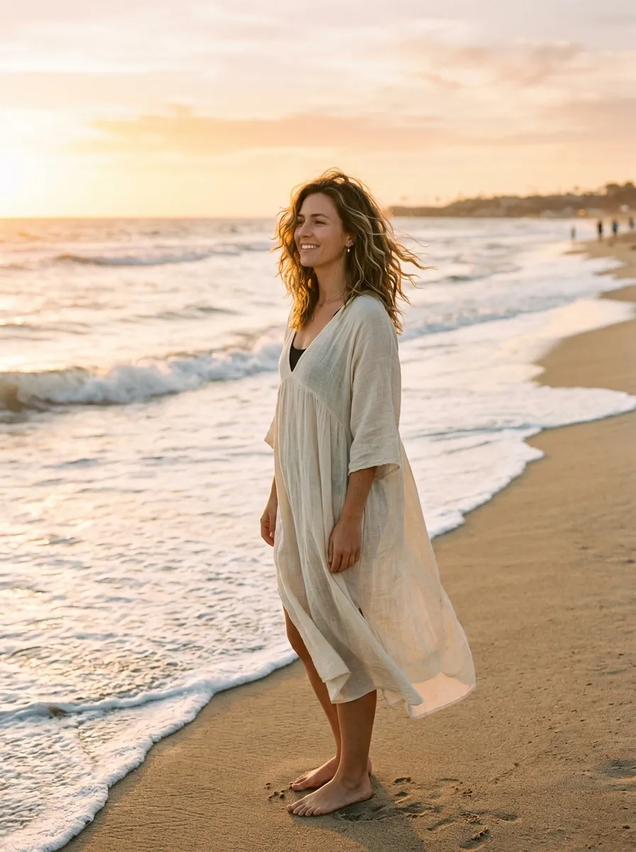 Beachy Waves With a Collarbone Cut