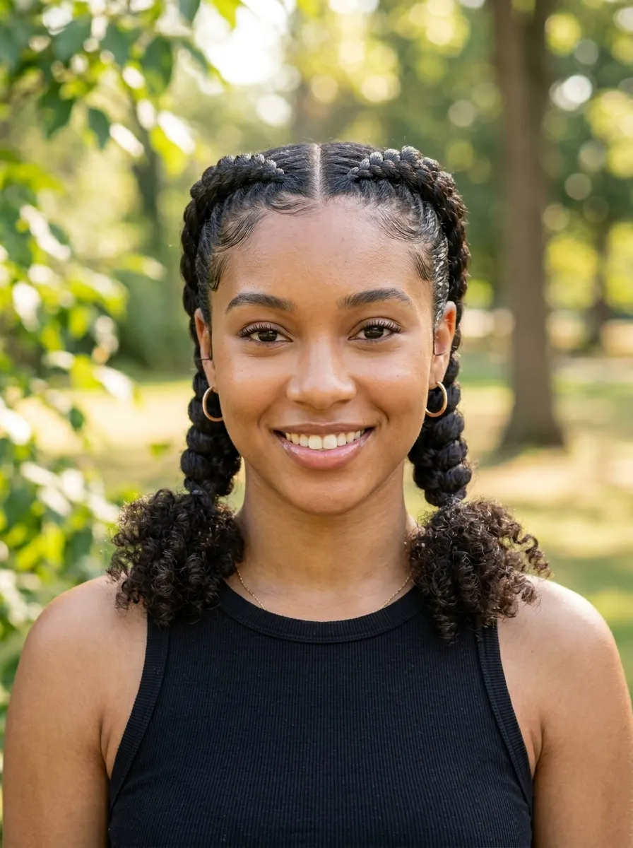 Boxer Braids for an Athletic Look