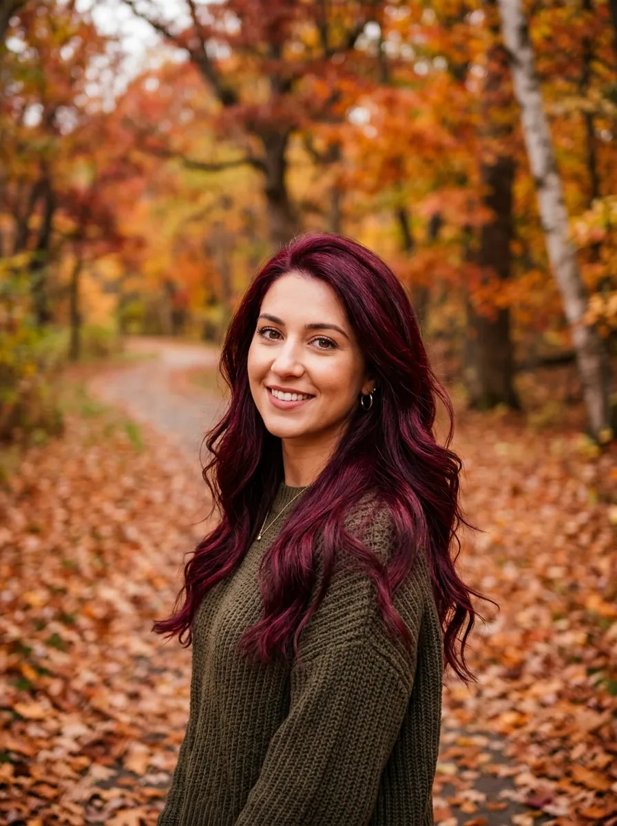 Burgundy Wine Hair