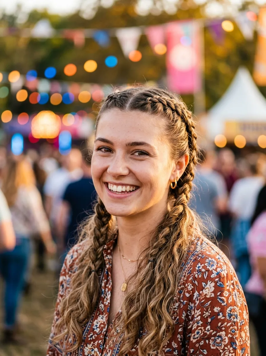 Dutch Braid Pigtails