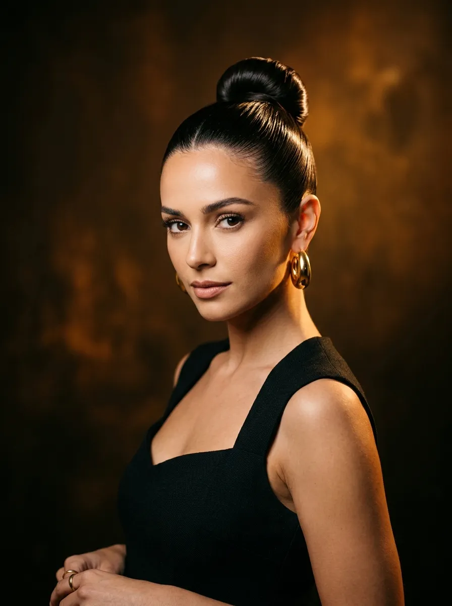 Glam Slicked Back Bun