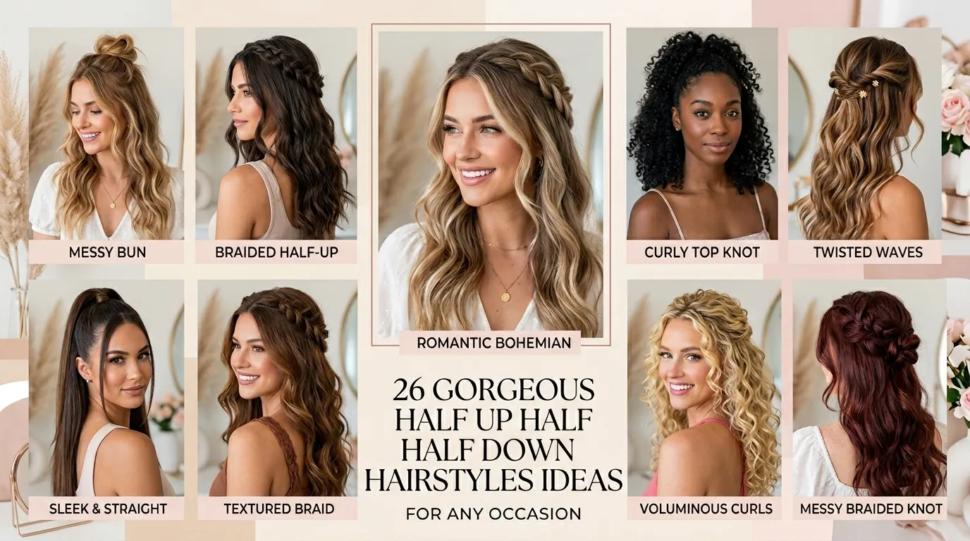 26 Gorgeous Half Up Half Down Hairstyle Ideas for Any Occasion