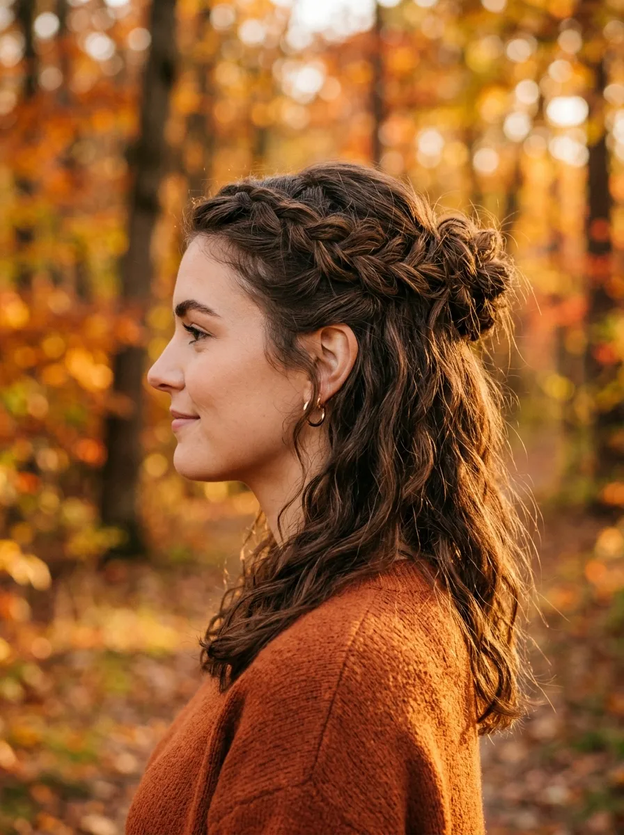 Half-Up Braided Style