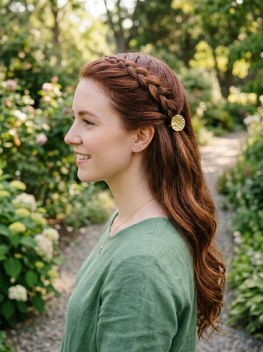 Half-Up Half-Down Braid for Everyday Elegance