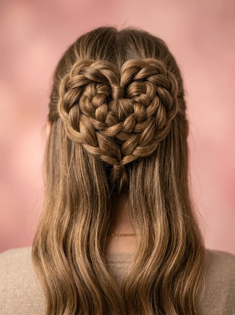 Half Up Heart Bun
