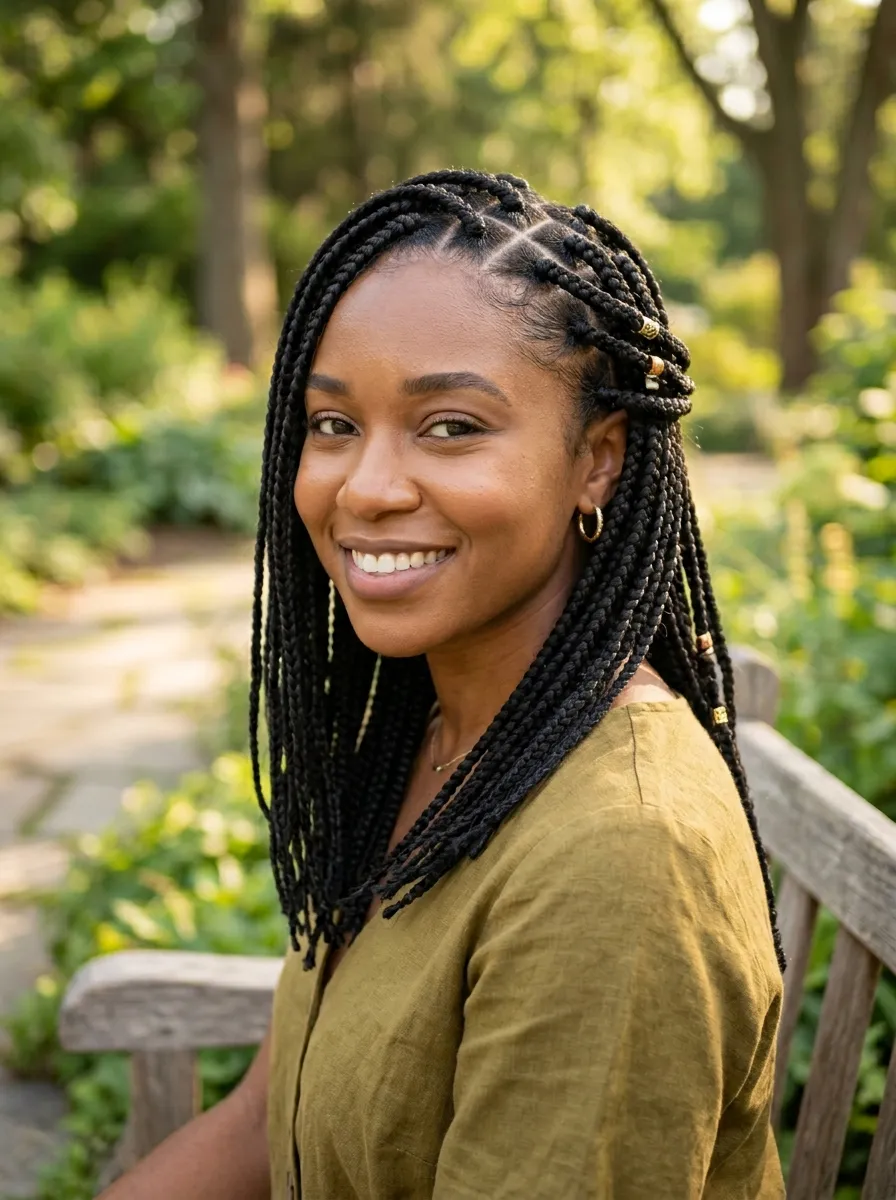 Knotless Box Braids for a Natural Look