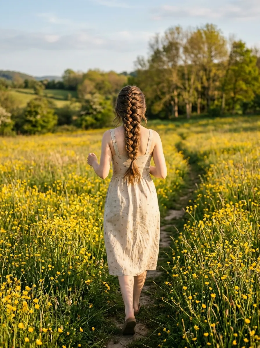 Loose French Braid Down the Back